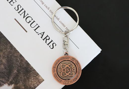 企业LOGO学校金属钥匙扣定制